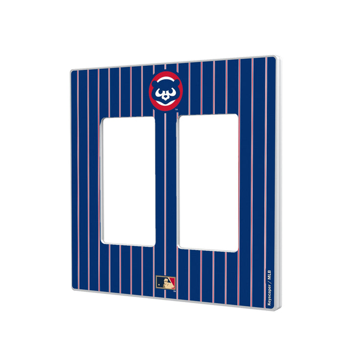 Chicago Cubs Home 1979-1993 - Cooperstown Collection Pinstripe Hidden-Screw Light Switch Plate Light Switch Plates Keyscaper