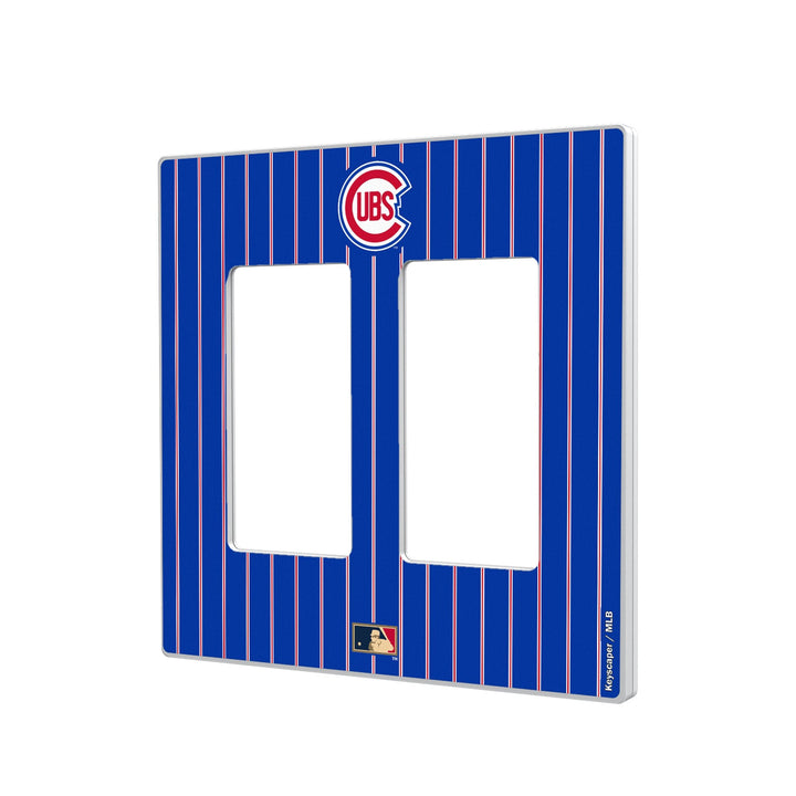 Chicago Cubs 1948-1956 - Cooperstown Collection Pinstripe Hidden-Screw Light Switch Plate Light Switch Plates Keyscaper