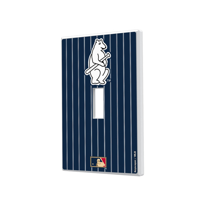 Chicago Cubs 1914 - Cooperstown Collection Pinstripe Hidden-Screw Light Switch Plate Light Switch Plates Keyscaper