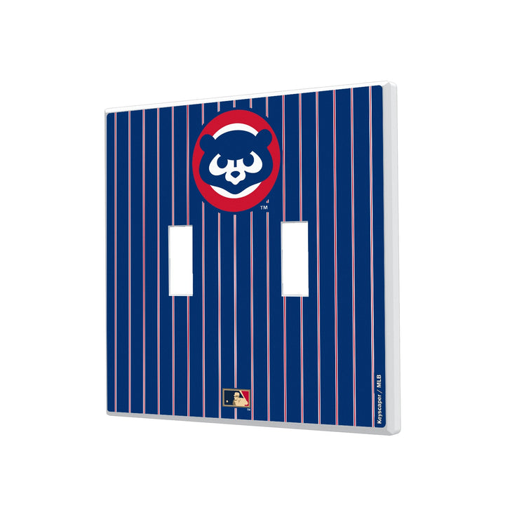 Chicago Cubs Home 1979-1993 - Cooperstown Collection Pinstripe Hidden-Screw Light Switch Plate Light Switch Plates Keyscaper