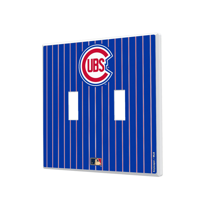 Chicago Cubs 1948-1956 - Cooperstown Collection Pinstripe Hidden-Screw Light Switch Plate Light Switch Plates Keyscaper