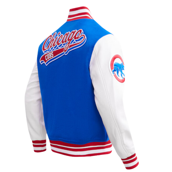 CHICAGO CUBS PRO STANDARD MEN'S ROYAL BLUE VARSITY JACKET Jackets & Outerwear Ivy Shop
