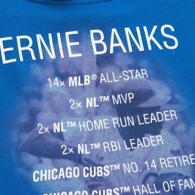 CHICAGO CUBS MITCHELL & NESS VINTAGE ERNIE BANKS ROYAL HOODIE Sweatshirts & Hoodies MITCHELL & NESS
