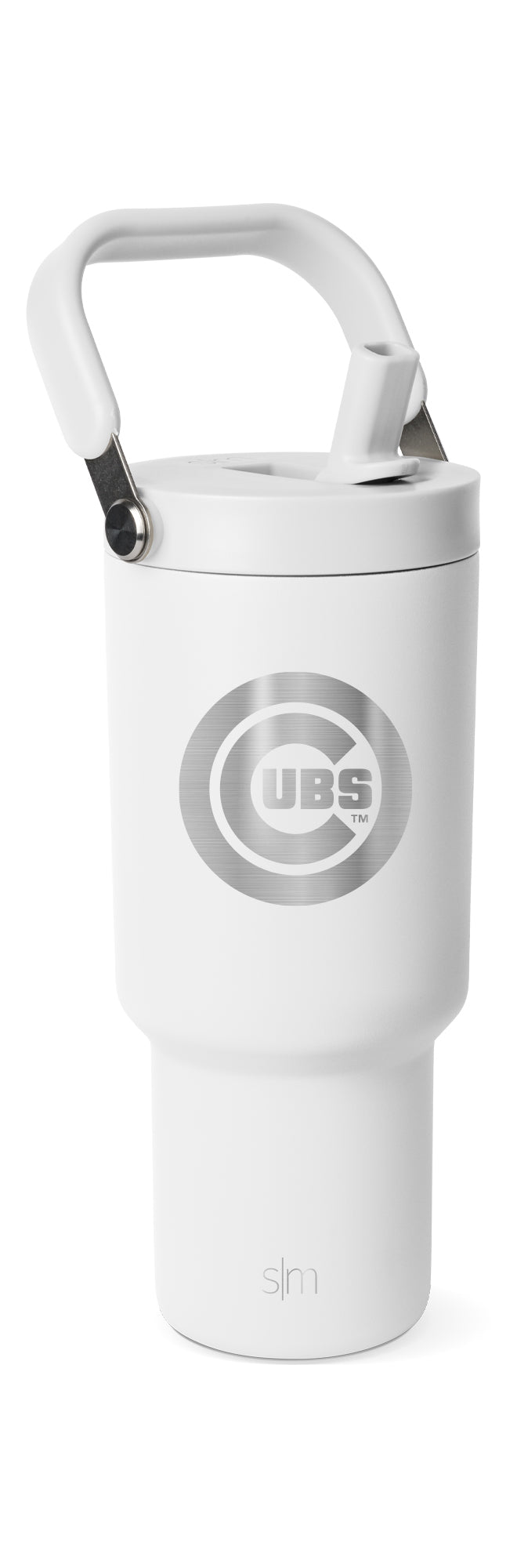 Chicago Cubs Bullseye Trek Pivot White Tumbler by Simple Modern - 30oz Home & Office Simple Modern