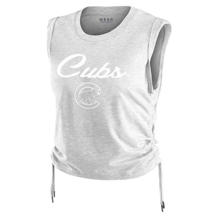 Chicago Cubs Women's Cinched Grey Tank by Wear by Erin Andrews TANK TOPS Ivy Shop