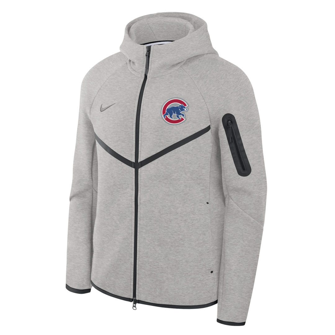 Chicago Cubs Nike Tech Fleece Full-Zip Hoodie in Grey by Nike Sweatshirts & Hoodies NIKE USA