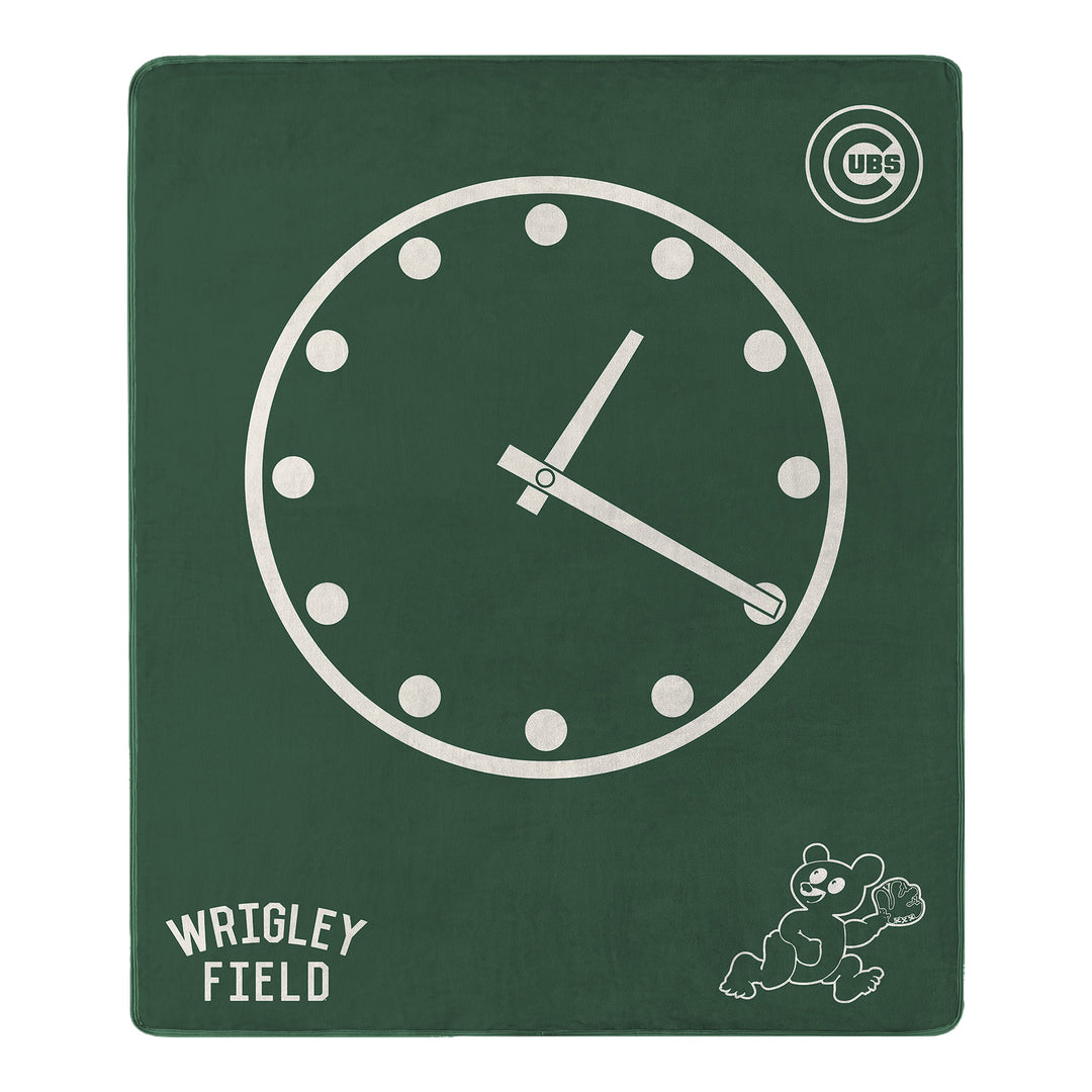 Wrigley Field Bleacher Clock Throw Blanket Blankets NORTHWEST COMPANY