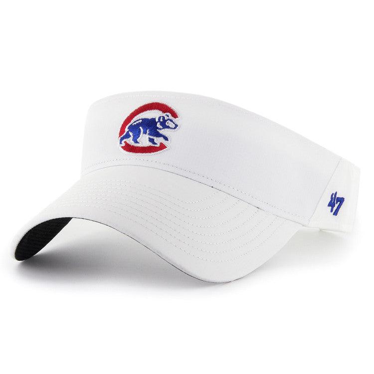 CHICAGO CUBS '47 WALKING BEAR WHITE ADJUSTABLE VISOR CAPS '47 BRAND