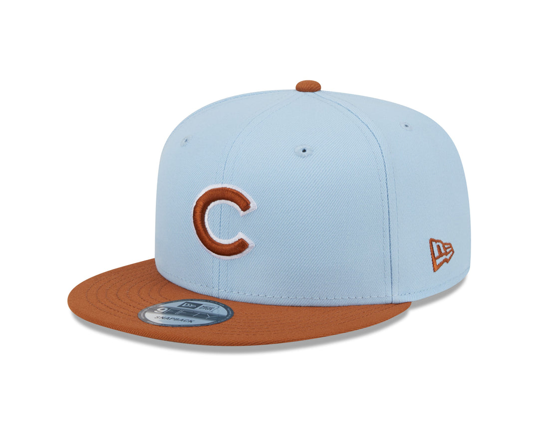 CHICAGO CUBS NEW ERA AQUA AND BROWN 9FIFTY SNAPBACK CAP Caps NEW ERA CAP COMPANY INC