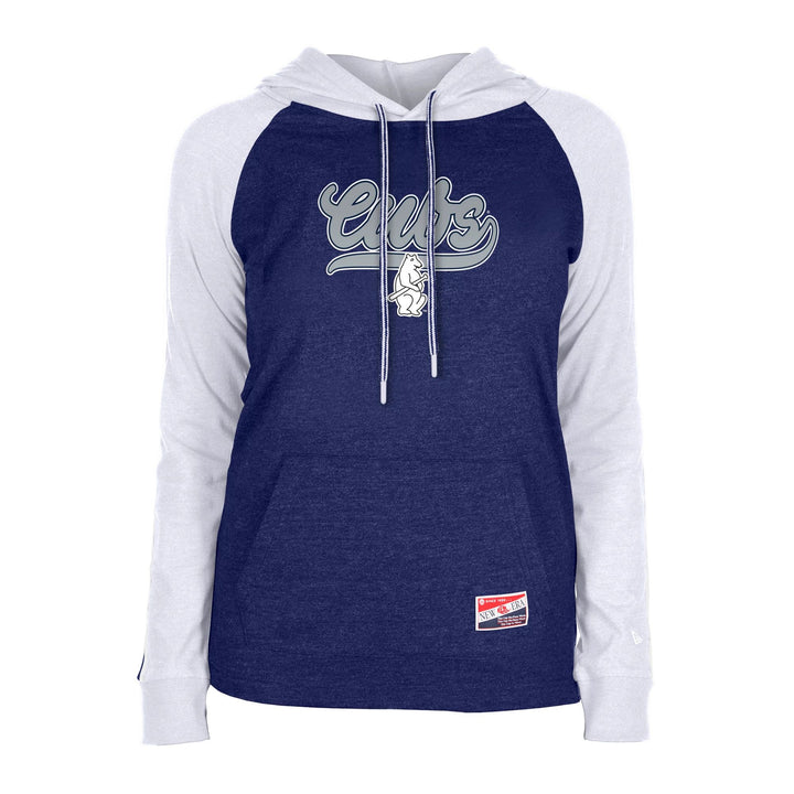 Chicago Cubs New Era Women's 1914 Bear Lightweight Navy Hoodie Sweatshirts & Hoodies NEW ERA CAP COMPANY INC