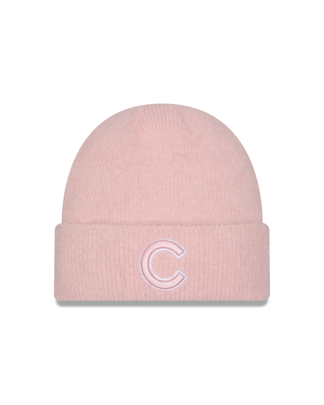 Chicago Cubs C Logo New Era Women's Pink Fuzzy Skull Cap Knits NEW ERA CAP COMPANY INC