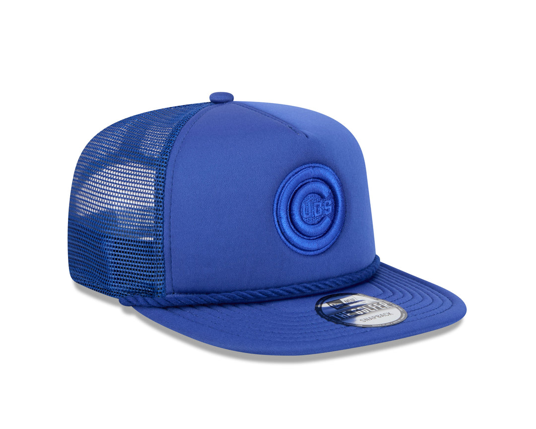 Chicago Cubs Bullseye Logo Tonal Blue Golfer Snapback Cap by New Era Caps NEW ERA CAP COMPANY INC