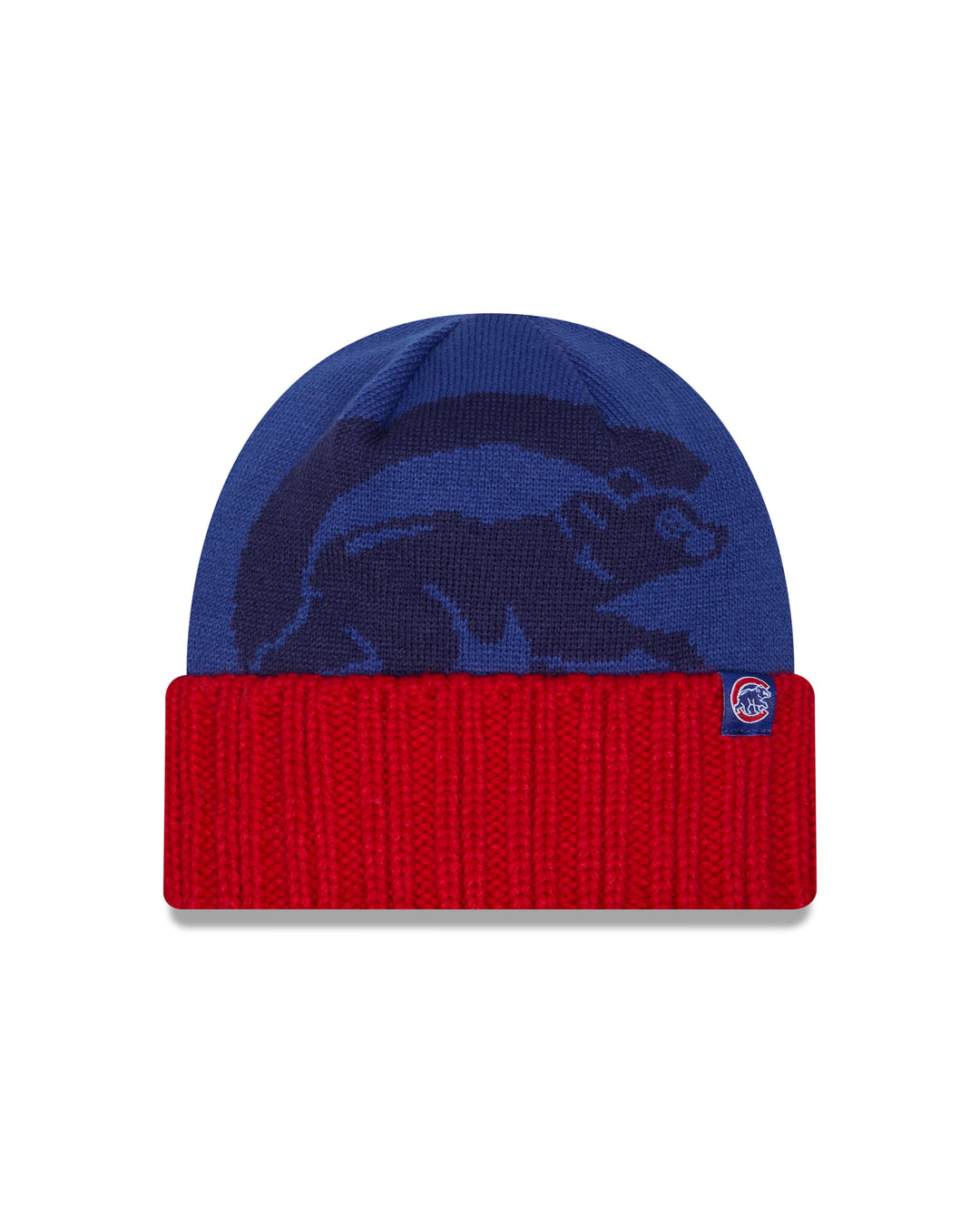 Chicago Cubs Walking Bear New Era Royal Blue and Red Cuffed Cap Knits NEW ERA CAP COMPANY INC