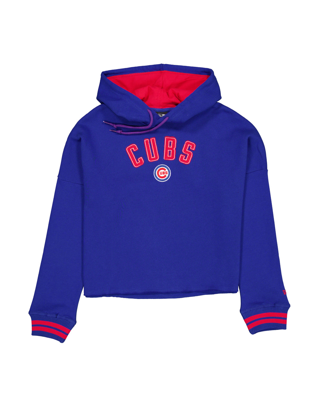 Chicago Cubs New Era Women's Bullseye Logo Cropped Royal Blue Hoodie Sweatshirts & Hoodies NEW ERA CAP COMPANY INC