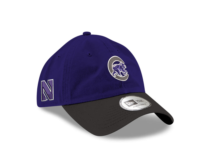 CHICAGO CUBS AND NORTHWESTERN NEW ERA WALKING BEAR ADJUSTABLE CAP Caps NEW ERA CAP COMPANY INC