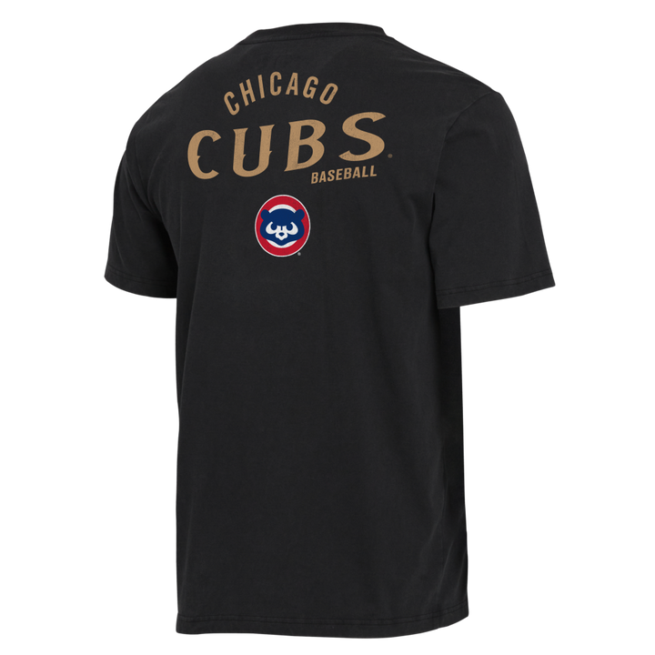 Chicago Cubs 1984 Bear Men's Black Henley Tee by Darius Rucker Short Sleeve Tees DARIUS RUCKER