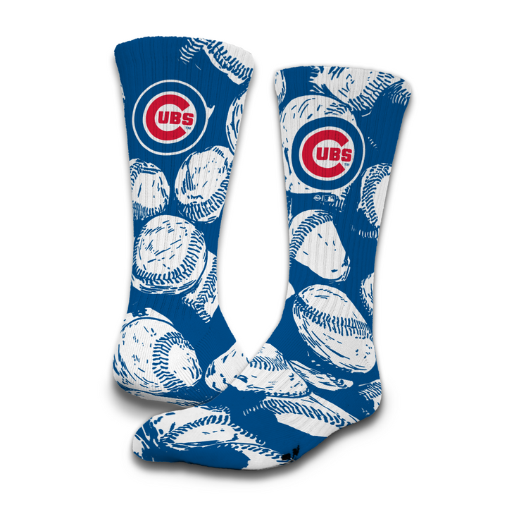 Chicago Cubs Primary 3 Pack Lifestyle Sock by ISlide Socks UNASSIGNED