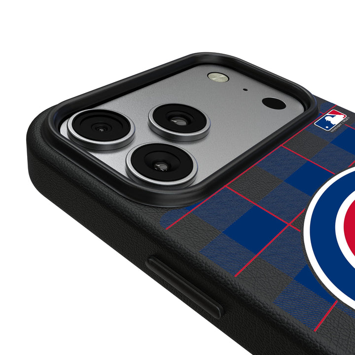 Chicago Cubs Plaid MagSafe Compatible Phone Case for Apple iPhone 17 Series Phone Cases Keyscaper