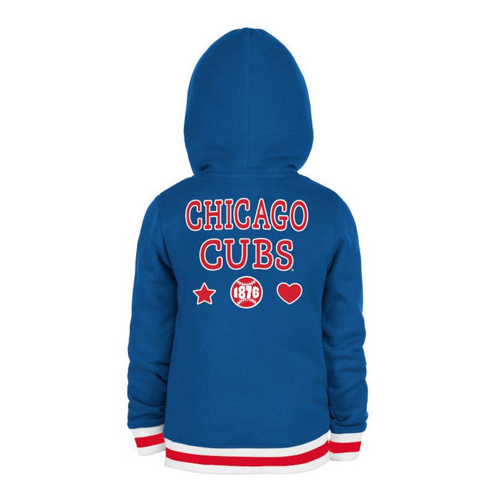 CHICAGO CUBS NEW ERA YOUTH C LOGO BLUE ZIP HOODIE