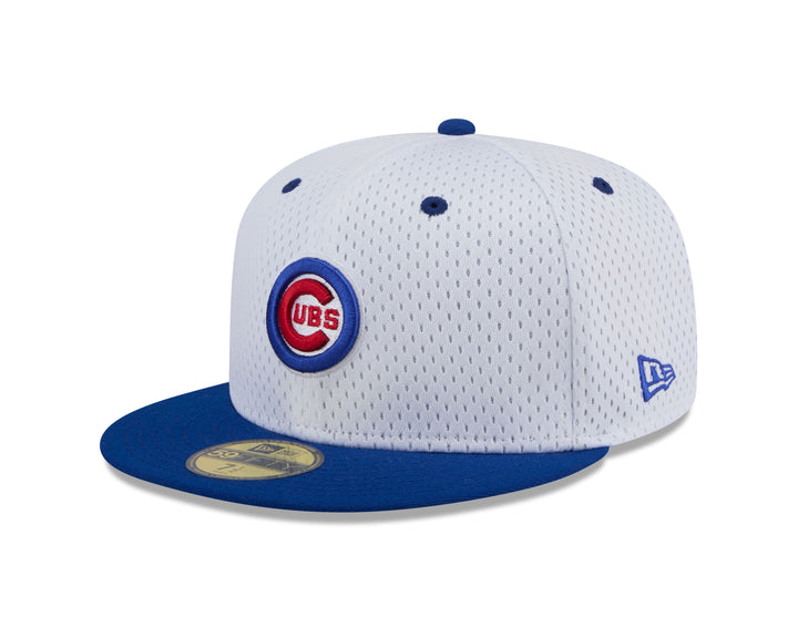 CHICAGO CUBS NEW ERA BULLSEYE WHITE MESH 59FIFTY CAP