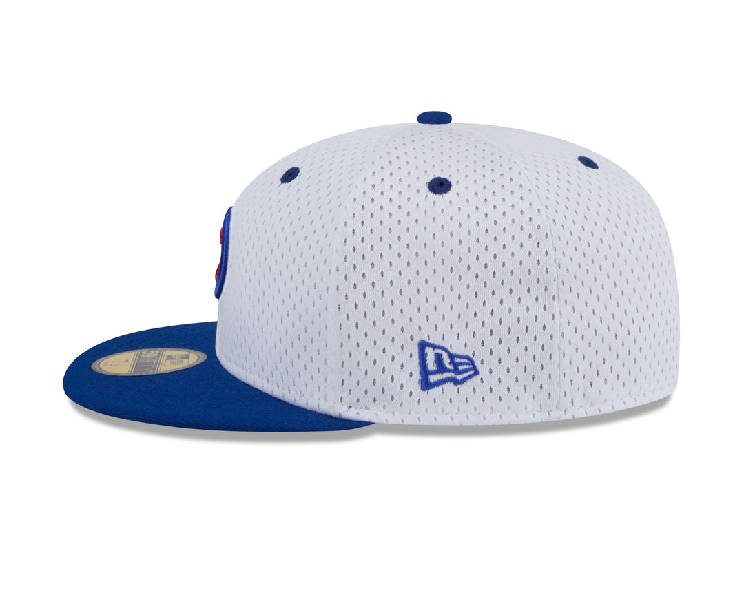 CHICAGO CUBS NEW ERA BULLSEYE WHITE MESH 59FIFTY CAP