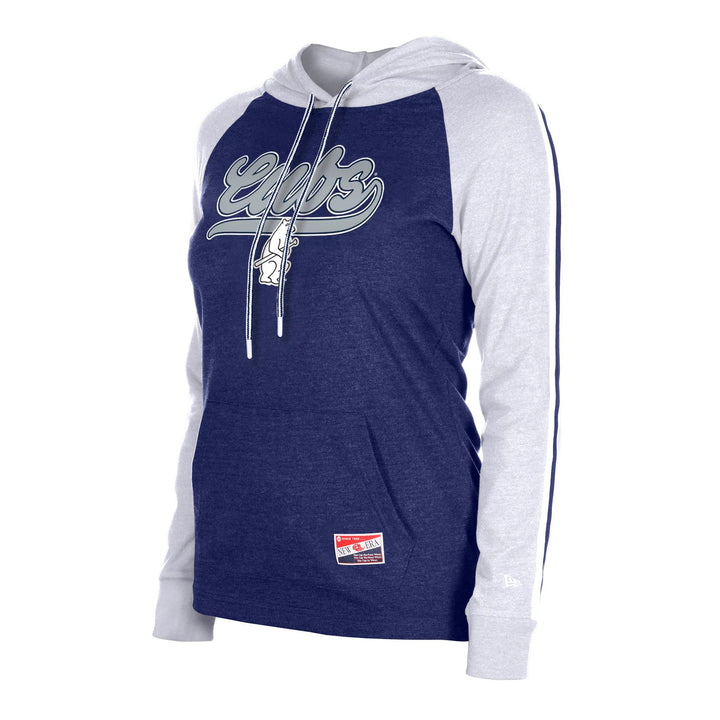 Chicago Cubs New Era Women's 1914 Bear Lightweight Navy Hoodie Sweatshirts & Hoodies NEW ERA CAP COMPANY INC