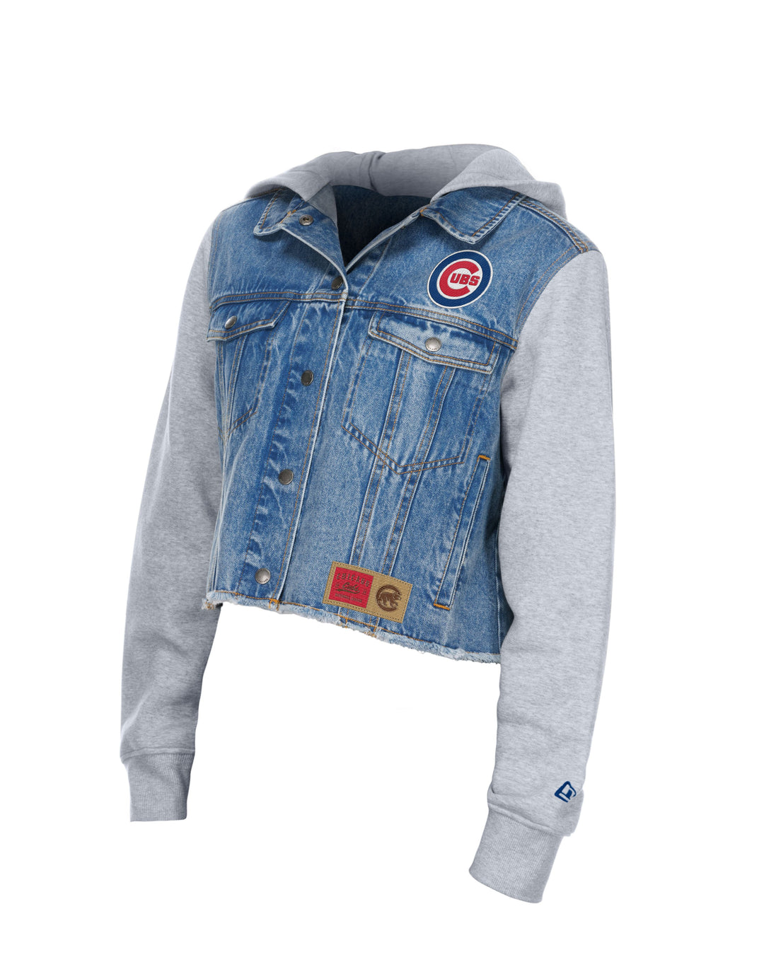 Chicago Cubs Denim Snap Women's Hoodie Blue by New Era Sweatshirts & Hoodies New Era