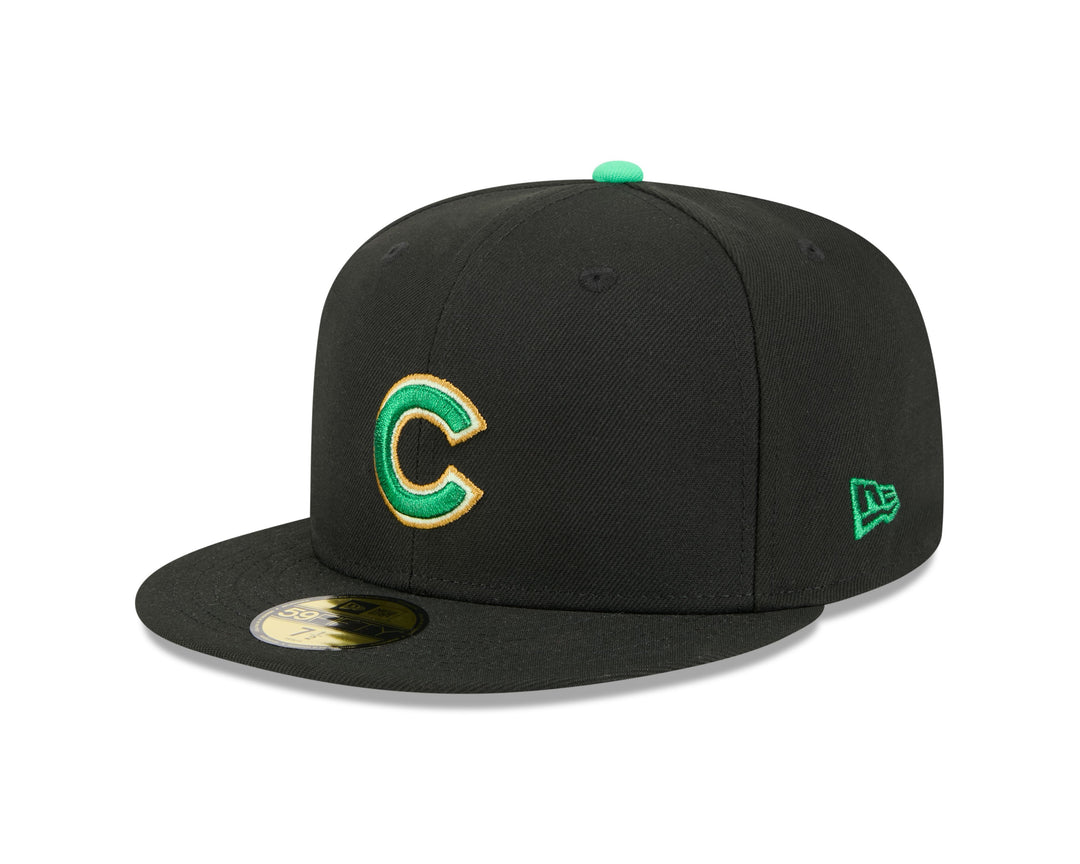 Chicago Cubs 2026 St. Patrick's Day Black 59FIFTY Fitted Cap by New Era Caps New Era