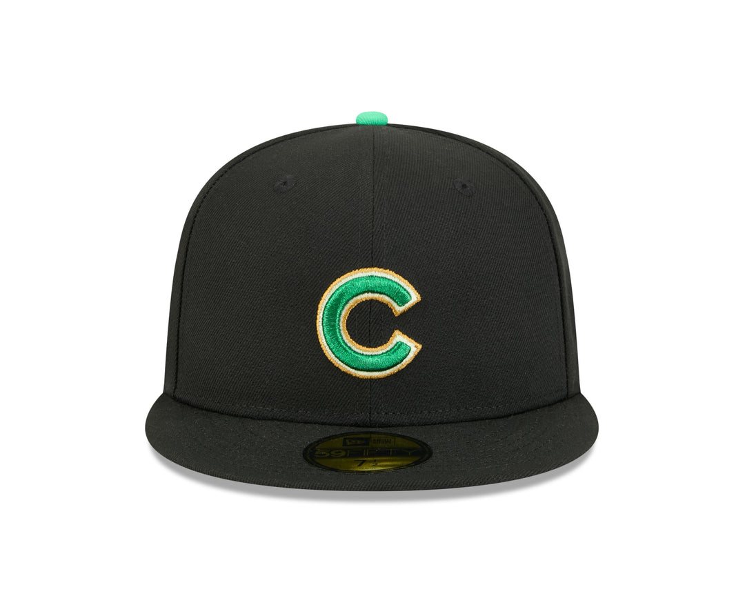 Chicago Cubs 2026 St. Patrick's Day Black 59FIFTY Fitted Cap by New Era Caps New Era