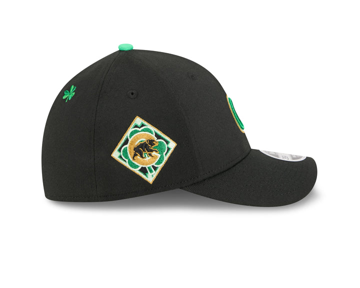Chicago Cubs 2026 St. Patrick's Day Black 39Thirty Cap by New Era Caps New Era
