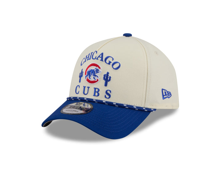 Chicago Cubs Walking Bear Cactus White Rope Strapback Cap by New Era Caps New Era
