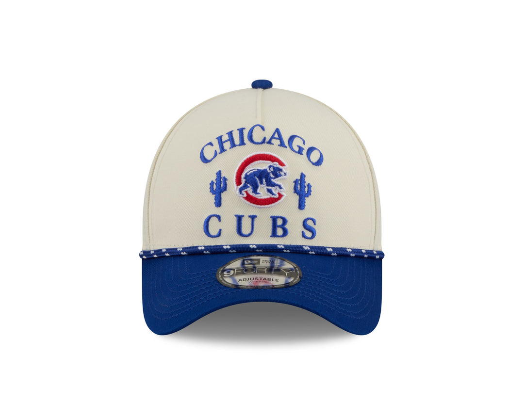 Chicago Cubs Walking Bear Cactus White Rope Strapback Cap by New Era Caps New Era