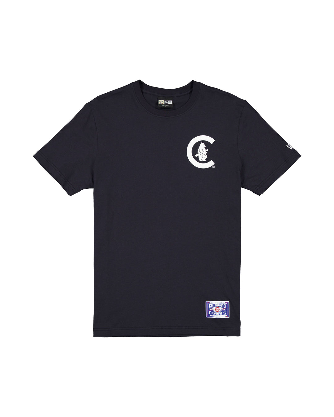 Chicago Cubs 1914 150th Anniversary Design Patch Tee Navy by New Era Shirts New Era
