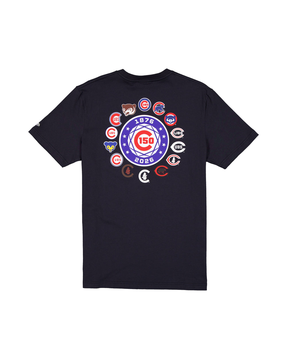 Chicago Cubs 1914 150th Anniversary Design Patch Tee Navy by New Era Shirts New Era