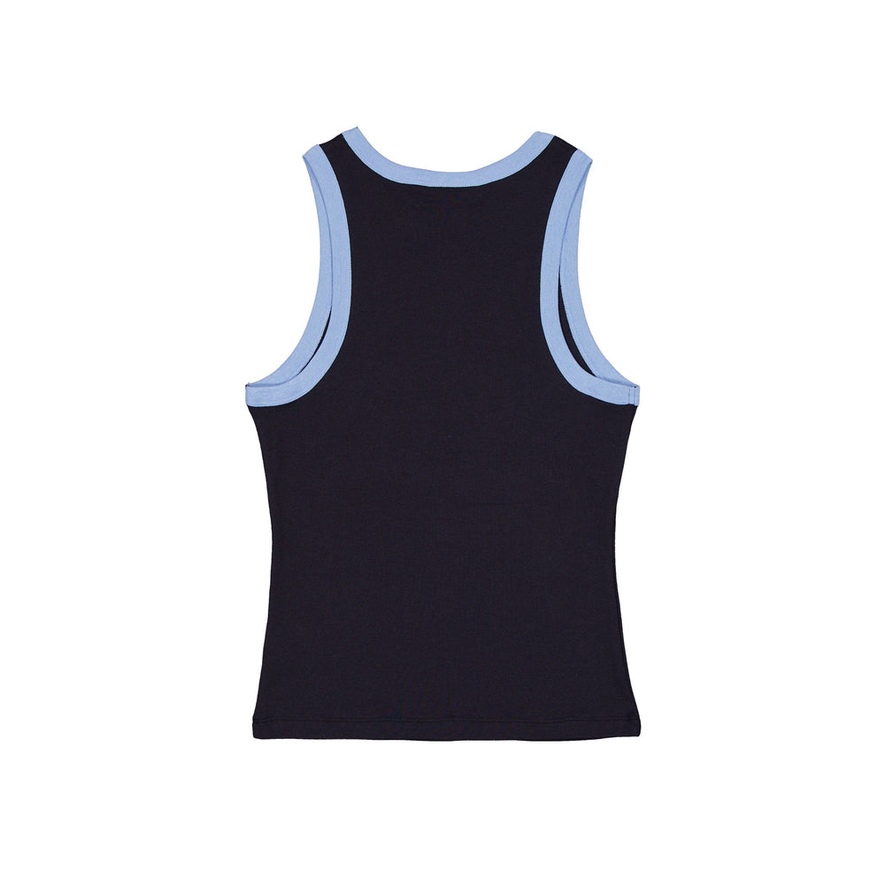 Chicago Cubs Blues Alternate C Rock Bear Women's Tank Top Navy by New Era Shirts New Era