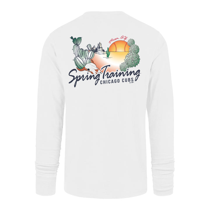 Chicago Cubs Spring Training Postcard White Men's Long Sleeve Tee by '47 Brand Tees '47 Brand