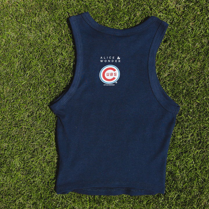 Chicago Cubs x Alice &amp; Wonder Cubs Baby Tank — Navy Shirts SOFT AS A GRAPE