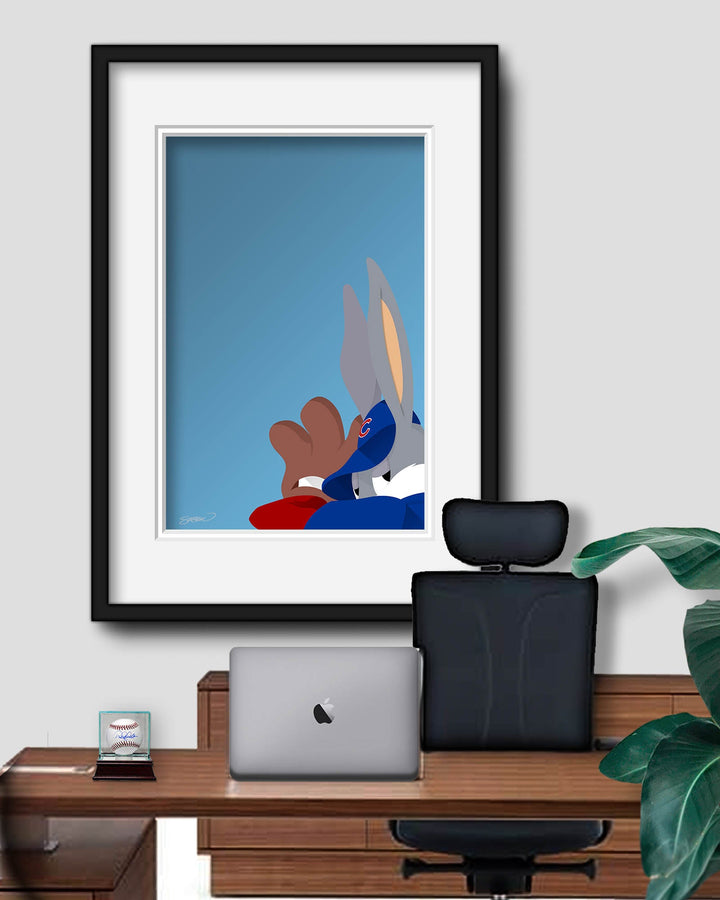 CHICAGO CUBS S. PRESTON BASEBALL BUGS ART PRINT Art Print S. Preston Art + Designs