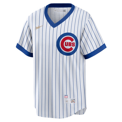 CHICAGO CUBS NIKE MEN'S BULLSEYE PINSTRIPE BANKS V-NECK