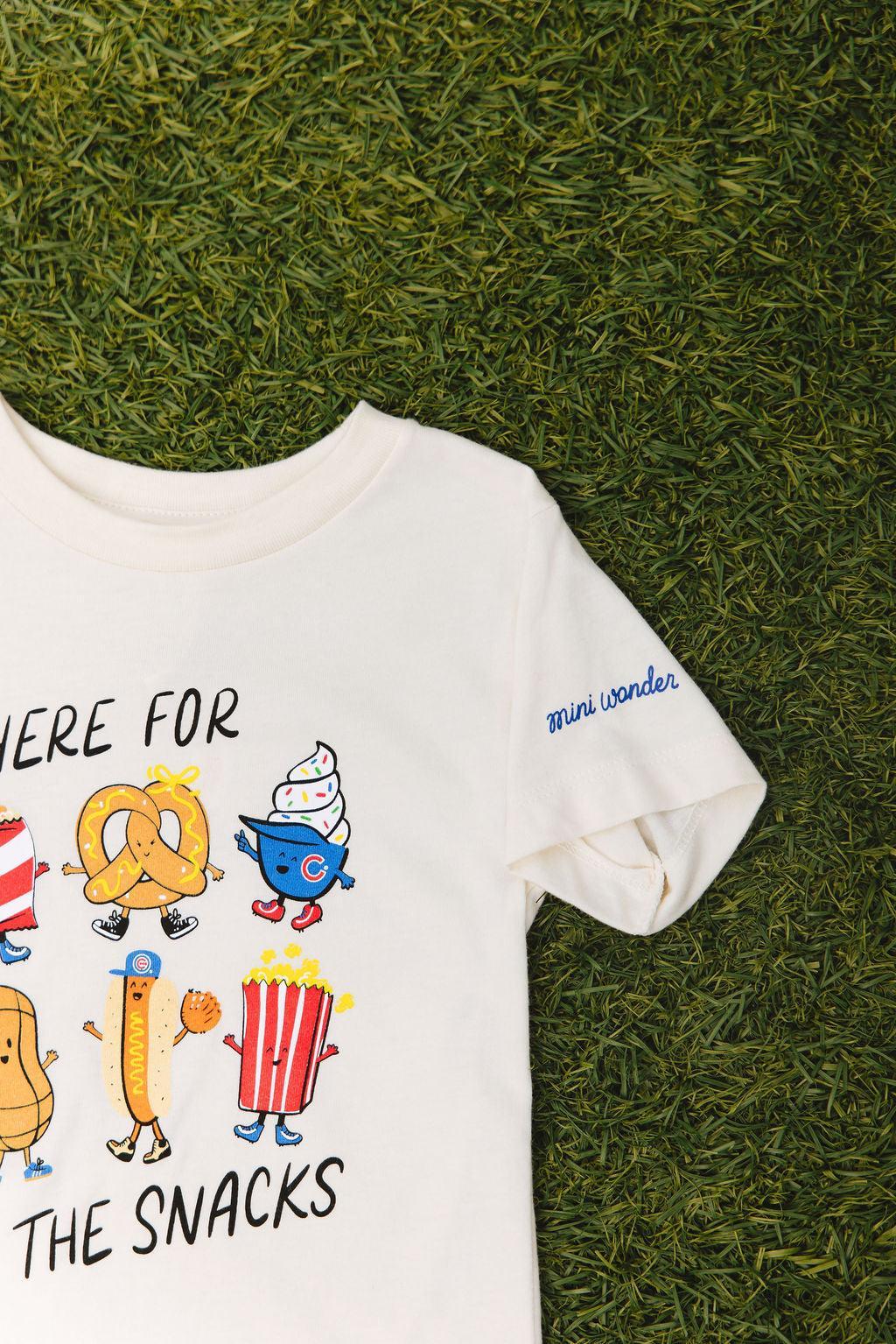 Chicago Cubs X Mini Wonder Here for the Snacks Toddler Tee Short Sleeve Tees Alice & Wonder