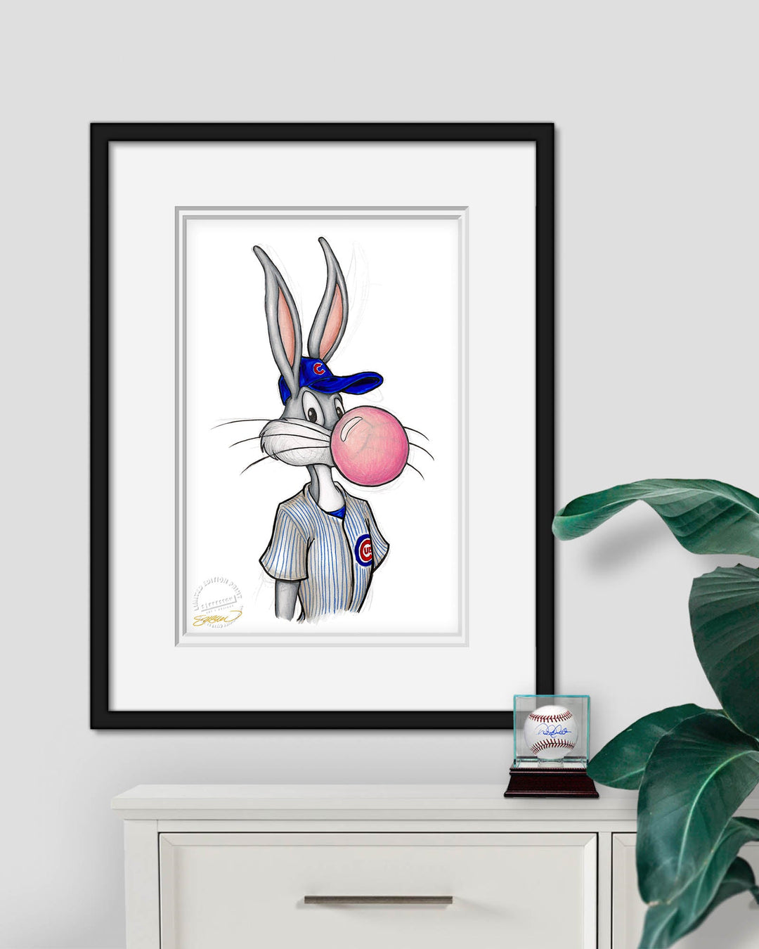 CHICAGO CUBS S. PRESTON BUBBLEGUM BUGS X CUBS ART PRINT Art Print S. Preston Art + Designs