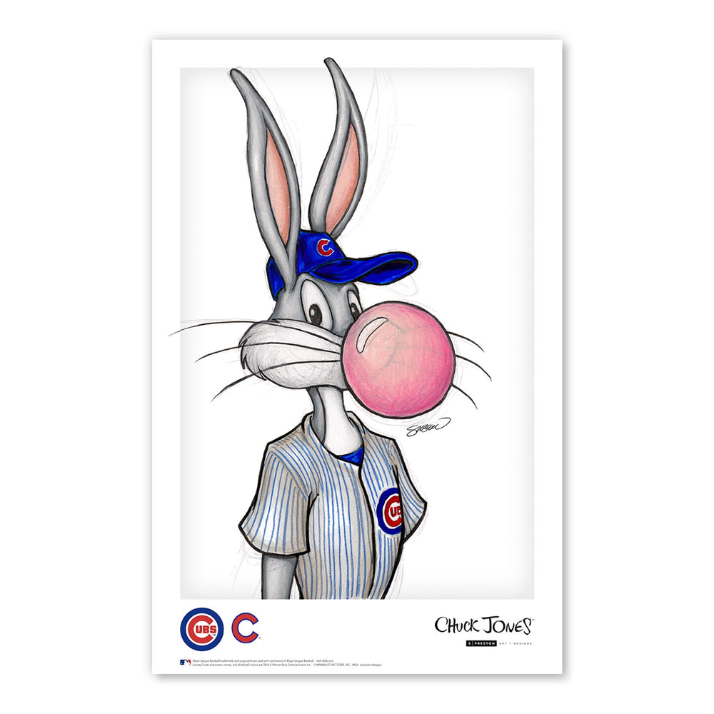 CHICAGO CUBS S. PRESTON BUBBLEGUM BUGS X CUBS ART PRINT Art Print S. Preston Art + Designs