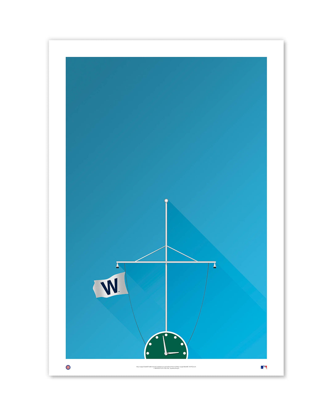 CHICAGO CUBS S. PRESTON MINIMALIST WRIGLEY FIELD ART PRINT Art Print S. Preston Art + Designs