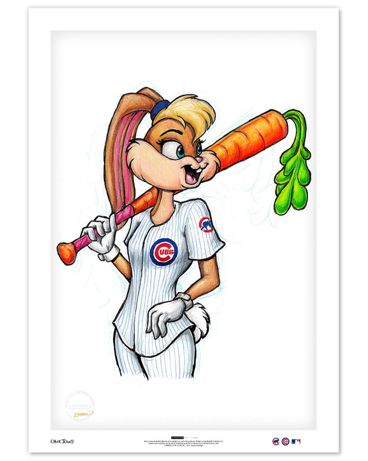 CHICAGO CUBS S. PRESTON LOLA BUNNY X CUBS ART PRINT Art Print S. Preston Art + Designs