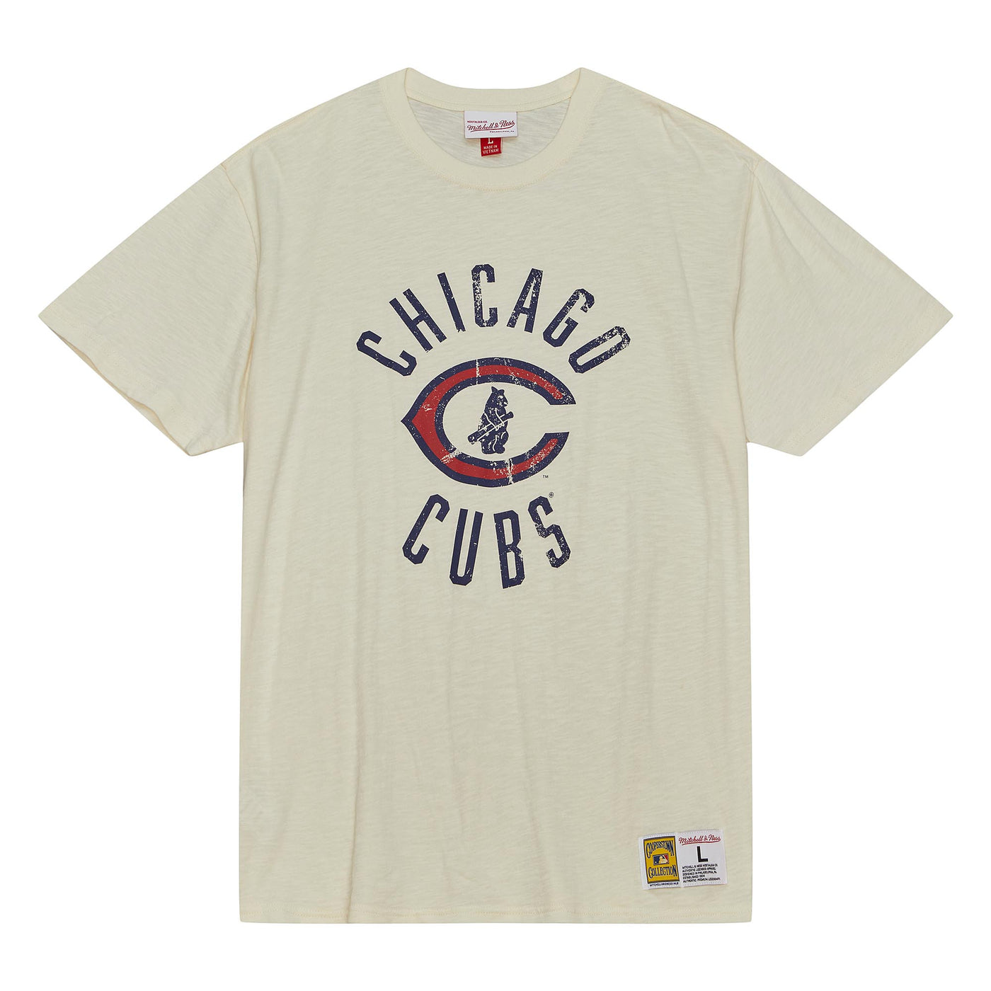 CHICAGO CUBS MITCHELL & NESS MEN'S 1929 LOGO WHITE TEE