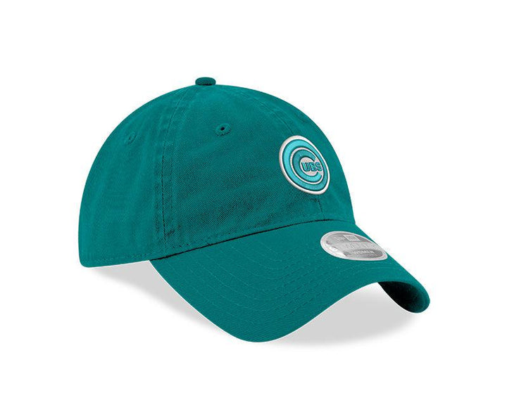 CHICAGO CUBS NEW ERA WOMEN'S BULLSEYE TEAL ADJUSTABLE CAP Caps NEW ERA CAP COMPANY INC