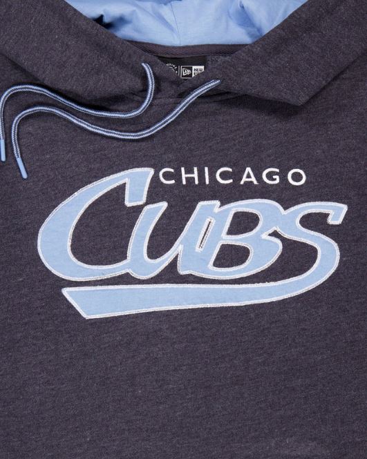 CHICAGO CUBS NEW ERA MEN'S THROWBACK SCRIPT HOODIE Sweatshirts & Hoodies NEW ERA CAP COMPANY INC