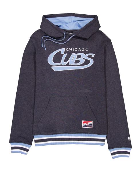 CHICAGO CUBS NEW ERA MEN'S THROWBACK SCRIPT HOODIE Sweatshirts & Hoodies NEW ERA CAP COMPANY INC