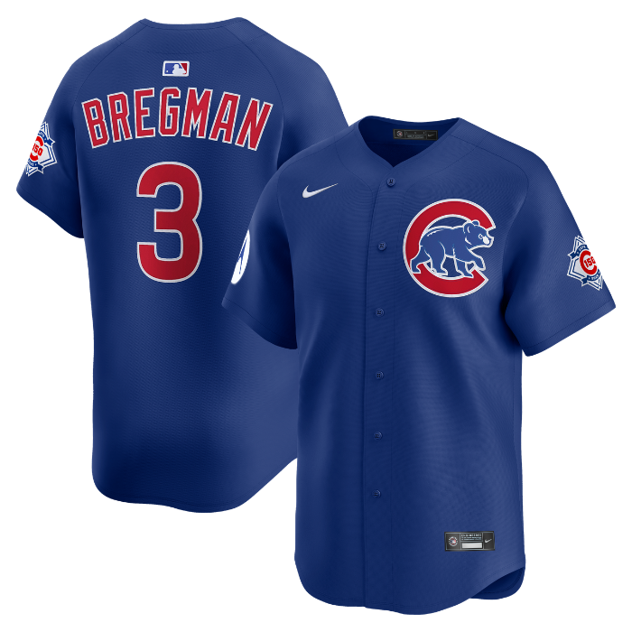 Chicago Cubs Alex Bregman Royal Blue Alternate 150th Anniversary Limited Jersey by Nike