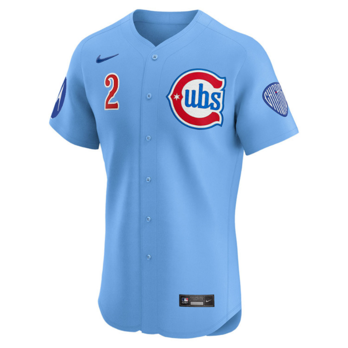 Chicago Cubs Nico Hoerner Blues Alternate Elite Jersey by Nike Jerseys Nike